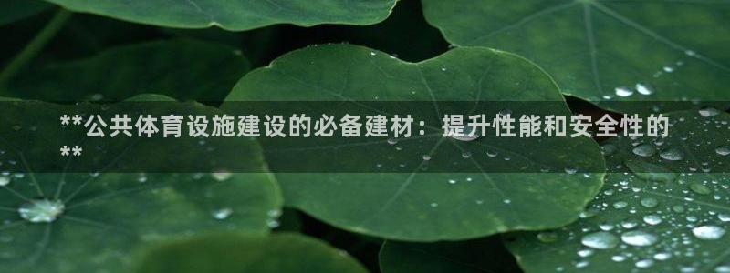 意昂体育3平台注册：**公共体育设施建设的必备建材：